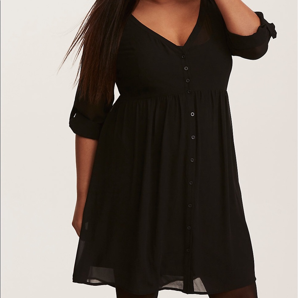 Torrid Chiffon shirt dress